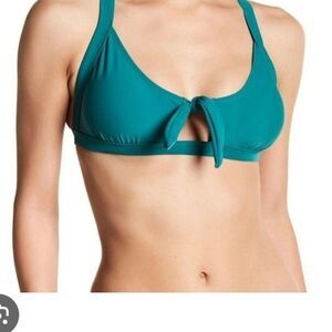 Vigoss Green Front Knot Bralette Bikini Top Size Large